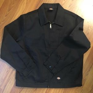 Men dickies Eisenhower unlined black work jacket sz large